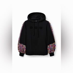 EUC- DESIGUAL- SWEET DAISYS HOODIE- Medium